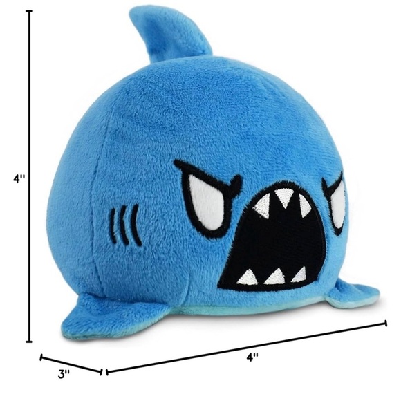TeeTurtle - The Original Reversible Shark Plushie - Blue - Picture 4 of 4